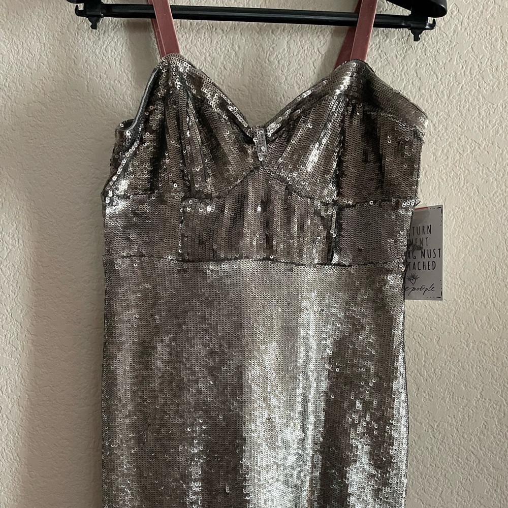 NWT RARE Free People Sequined Mini Dress